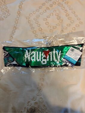 NEW Frisco by Chewy Reversible Sequin Naughty/Nice Dog Bandana | M/L